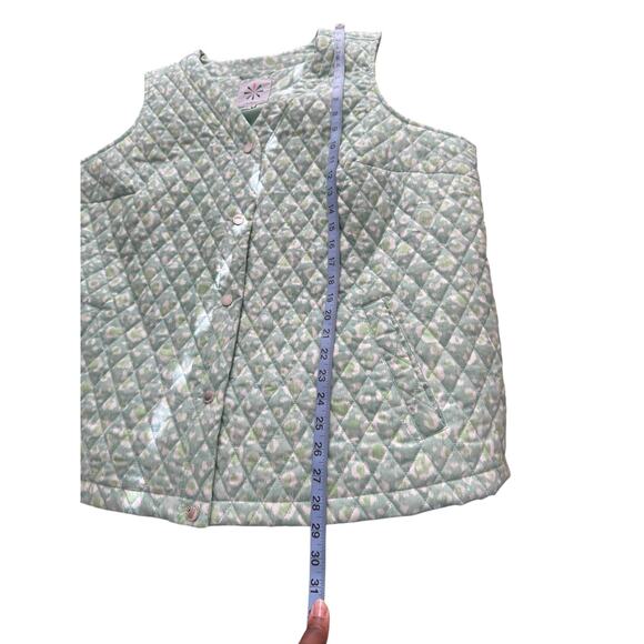 Isaac Mizrahi Vest Plus Green White Outdoor Women's Fairy Groovy Gorp Size 2X - Picture 13 of 13